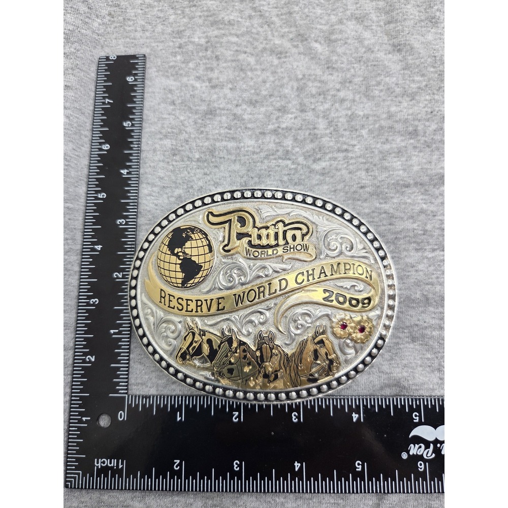 Gist 2009 Pinto World Reserve Champion Ruby Large Oversized Trophy Buckle - Picture 5 of 10